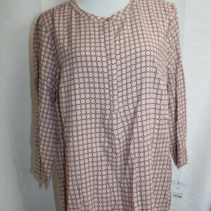 NWTS Liz Claiborne Studio Geometric Blouse Size XL